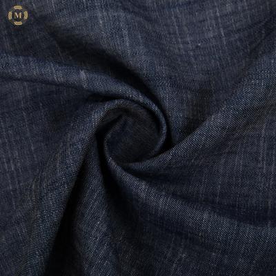 China 12355A 21*11 TWILL 70% twill 70% tencel 30%linen jeans woven fabric for womens coats pants pants dresses for sale