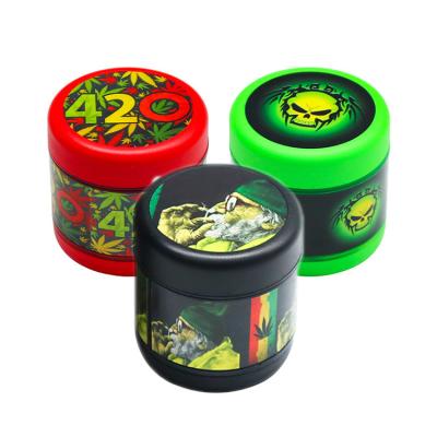 China MYQ-M2 55Mm Portable Wholesale Colorful Sublimation Herb Tobacco Grinder Smoking Accessories Plastic for sale