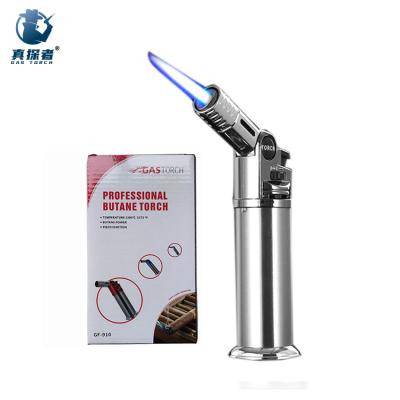 China Blue Flame Gf-910 Torch Butane Lighter Refillable Professional Micro Cigar for sale