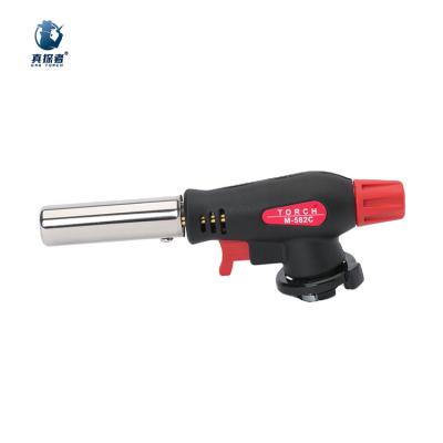 China Cheap Wholesale Plastic BBQ TLH-582C Flame Big Blue Butane Torch Lighter Welding Head For Welding for sale