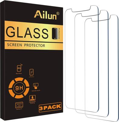 China FOR iPhone 13 Pro Max Glass Screen Protector Compatible 2020 Pro 6.1 inch iPhone 12/12 Case Friendly Tempered Glass 3 Packs for sale