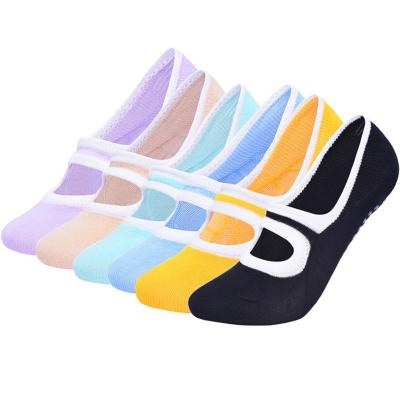 China Sporty yoga socks plus size yoga thongs yoga female sports dance backless non-slip gym floor indoor socks for sale