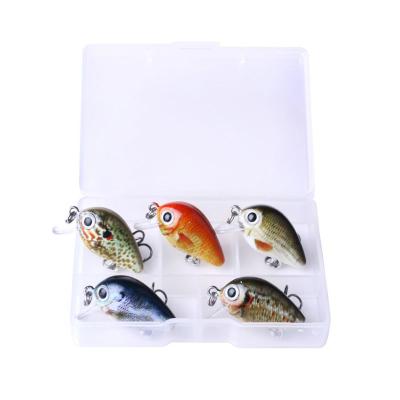 China 5PCS ABS Plastic Luya Bait Set Rock Bait Boxed Mini Hanging Fishing Lure Lures Plant for sale