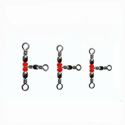 China 10/20/50 Pcs 12*14 Copper Fishing 3 Way Barrel Swivel Cross Line Bearing Swivels Brass Metal Fishing Accessories for sale