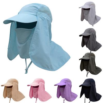 China Outdoor Sportswear Accessories Sunshade Sunshade Women Men Hat Access Panel Fish Bilge Character Ear Protector Quick Dry UV Neck Cover Removable for sale