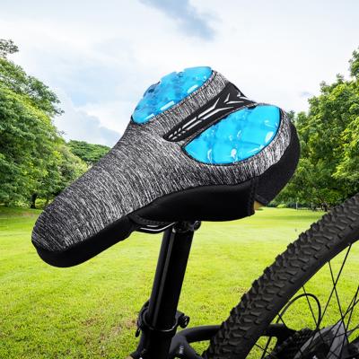 China All Seasons Bike Saddle Silicone Pad PU Leather Outdoor Silica Filled Gel Seat Comfortable Cycling Shockproof Bicycle Saddle for sale