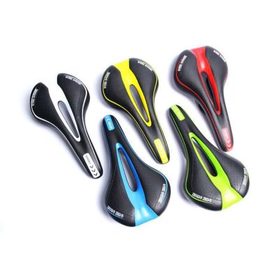 China Bike Saddle Cushion PU Leather Comfortable Ride Seat Breathable Bicycle Saddle Comfortable Recycling Shockproof Accessories for sale