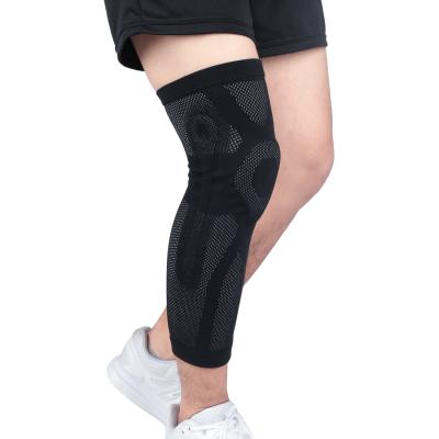 China 1pc Knee Long Leg Support Protector Anti-slip Breathable Knitted Fitness Sportswear Accessories Protective Nylon Sleeve for sale