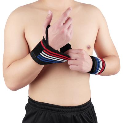 China 1pcs Long Sports Wrist Support Weightlifting Fitness Wristband Gym Strap Adjustable Nylon Elastic Adjustable Sportswear for sale