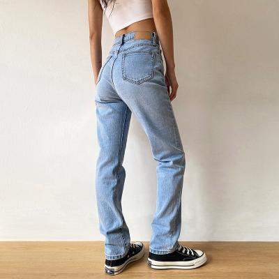 China QUICK DRY Women's Straight Leg Jeans Pants Ins Fashion Retro High Quality Washed Denim Pants Pantalones Eliminated Mom Woman Jeans for sale