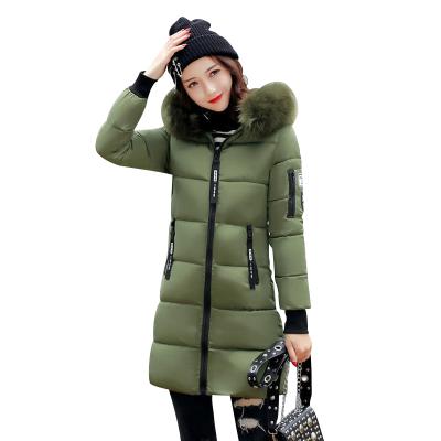 China Good Quality Breathable Women's Long Coat Down Jacket Women's With Loose Fur Collar Clothing for sale