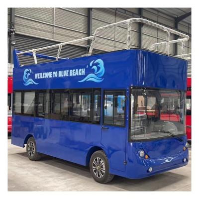 中国 Electric Battery Operated Tourist Bus Double Decker Sightseeing Car Custom Golf Carts 販売のため