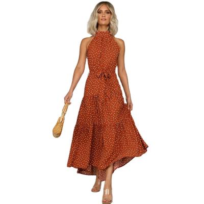 China OEM Anti-Static Service Sleeveless Summer Dress Maxi Dress Woman Boho Casual Hot Selling Long Dress For Lady for sale