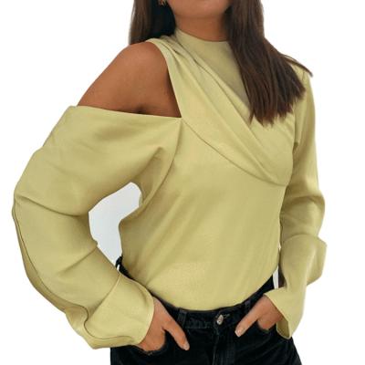 China 2020 Custom Anti-Wrinkle Satin Long Sleeve Blouse Shirts Woman Blouses And Tops Shirts For Women Blouses for sale