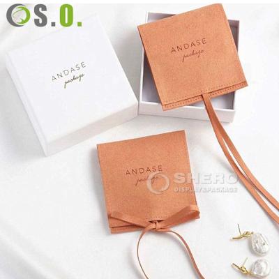 China Luxury Jewelry Packaging Custom Silver Suede Pouch Gold Foil Logo Paper Jewelery Packaging Drawer Gift Box Caja De Joyas For Jewelry for sale