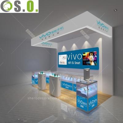 China High End Cell Phone Kiosk Cell Phone Kiosk With Cell Phone Display Counter for sale