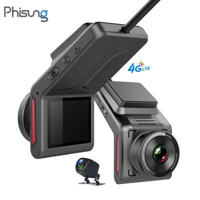 China 4g car dvr wifi sim Phisung K18 4G dash camera with dual lens dual lens WiFi FHD 1080P SIM card car dvrs camera car dvrs GPS track mobile APP monitor SDK API for sale