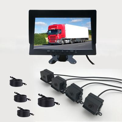 China 4 Cam Disc 7in 4 Cam Recording Car Black Box 360 Degree Parking Monitor 128G Card G-sensor Night Vision Car VCR for sale