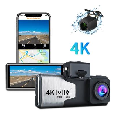 China Dual Lens Dash Cam Camera GPS 4K 2160P WiFi Night Vision Parking Monitor H.265 Live View E-dog Car Video Recorder for sale