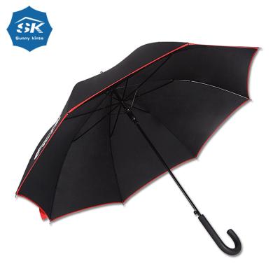 China Special High Quality Windproof Red Edge Coated Printed Logo Custom Umbrellas for sale