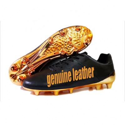 China Fashion\Cutie Chuteira Bola Zapatos de Futbol Genuine Leather Calf Leather Soccer Boots Men Comfortable\Durable Custom Kangaroo Shoes Custom OEM Original for sale