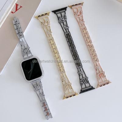 China For Apple Watch Bands Diamond Luxury For Bling Diamond Metal Watch Band PC Case Apple Watch Jewelry Combine For Iwatch Strap And Watch Bumper Protective Cover for sale