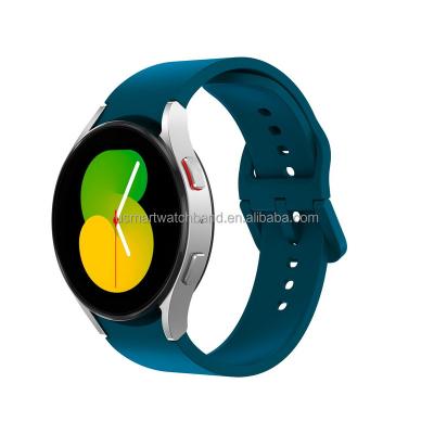 China Official Water Resistant 20mm Silicone Strap Band For Samsung Galaxy Watch 5 Watch 5Pro 4 Classic 4 With Colorful Buckle for sale