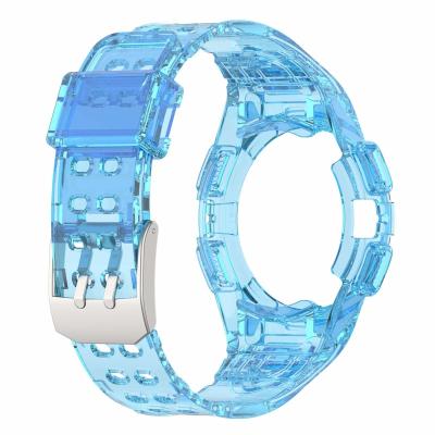 China For Samsung Galaxy Watch 4 TPU Sport Band For Samsung Galaxy Watch 4 Armor Integrated Strap Watch 4 Classic Transparent Wrist Strap for sale