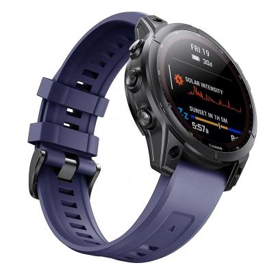 China High Quality Pure Color Silicone Watch Band For Garmin Fenix ​​7 /7S/7X 20mm Silicone Watch Strap for sale