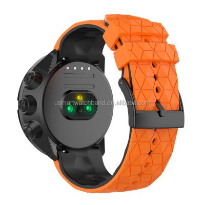 China Football Texture Quality Strap Premium Silicone Watch Band For Suunto 9 Baro Suunto Smart Watch Strap Accessories for sale