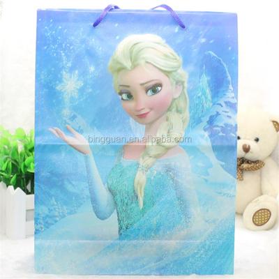 China Heat Seal Shopping Gusset PP Plastic Clear Shopping Bag With Plastic Handle for sale