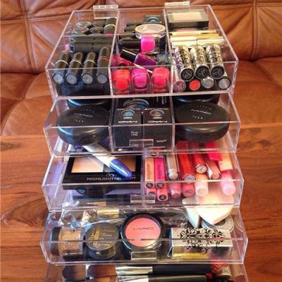 China Morden Acrylic Cosmetic Storage Case Makeup Display Box for sale