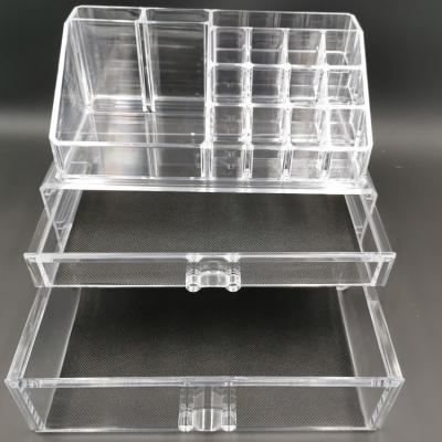 China High Quality Custom Acrylic Plastic Cosmetic Organizer Storage Box Organizer Storage Box for sale