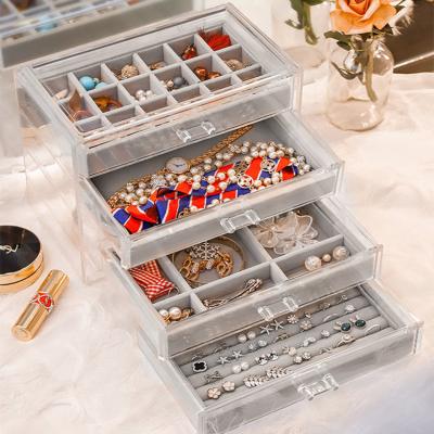 China Wholesale Fashion Popular High Quality Design Mordern Factory Style Luxury Acrylic Storage Box For Jewelry for sale