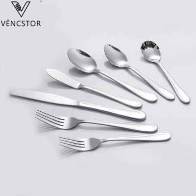 China Sustainable Amazon Silver 20 Pcs / 45 Pcs Stainless Steel Flatware Set For Home Supermarket for sale