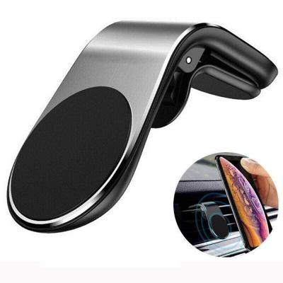 China Free Shipping New Car Height Adjustable Amazon Hit Phone Air Vent Holder Magnetic Car Mount Universal L-Type Clip Cell Phone for sale