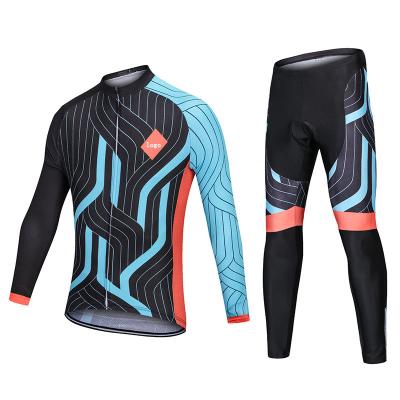 China Best Selling Custom Made Men's Breathable Frost Protection Bike Shorts Long Sleeve Cycling Jersey Set for sale