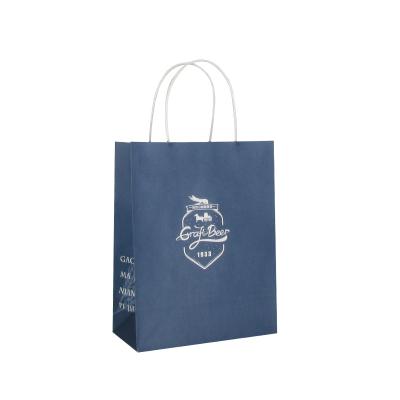 China Recycled materials wholesale paper bag with logo printed kraft paper bag china white paper bag for sale