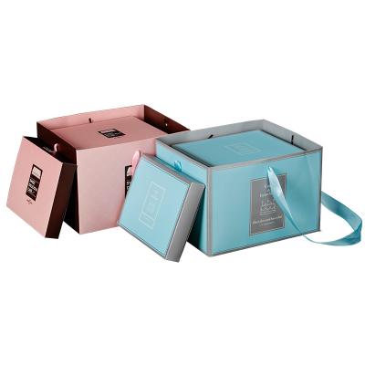 China Recycled materials open paper bag with your own logo paper bag supplier cheap paper suitcase for cake box for sale