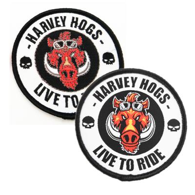 China Custom Viable Woven And Embroidery Difference Iron On Patch Embroidery Patch For Hoodie Jackets Hat Patches for sale