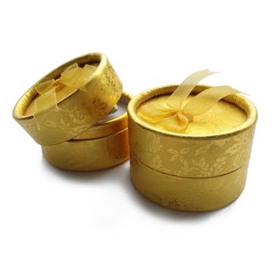 China Eco - Friendly Small Paper Gift Boxes Custom Gold Color With Decorative Pattern for sale