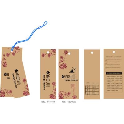 China Sustainable Paper Hang Tag Wholesale, Labels And Hang Tags, Custom Design Recycled Paper Clothing Hang Tag for sale