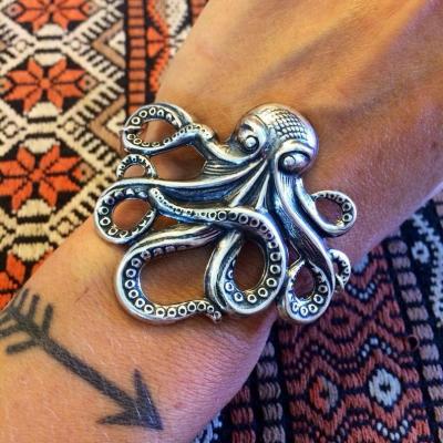 China Hip Hop Bohemian Bracelet Best Friends Octopus Color Bracelets Men Lovers Rock Link Chain Cute Cool Silver Punk Bangles Jewelry for sale