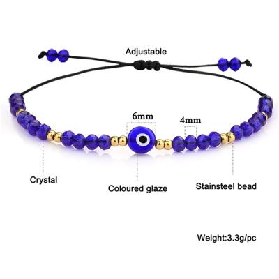 China Cute Hot Sale Amulet Nazar Eye Bracelets Natural Stone Amethysts Around Beaded Jewelry Accessories Exhaust Pride Bracelets for sale