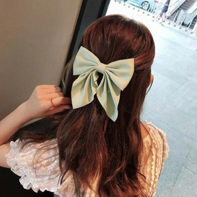 China Decoration Solid Color Bowknot Hair Clips Bow Hairpins Satin Butterfly Barrettes Sweet Platypus Hair Clips Kids Assorted Accessories for sale