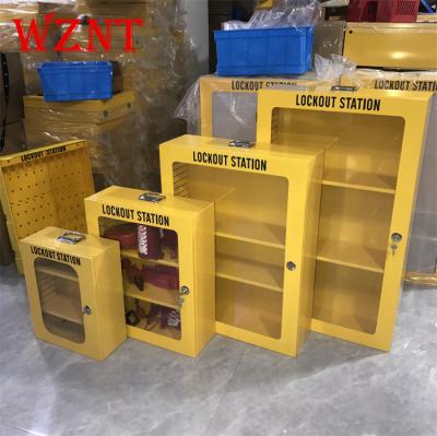 China Plastics Processing Steel Plate NT-K04 NT-K04B NT-K04C NT-K04D Outdoor High Temperature Spraying Yellow Lockout Tagout Locks Loto Group Lockout Box for sale