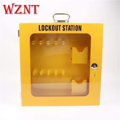 China NT-LG43 10 Steel Plate Security Padlock Metal Lockout Box Lockout Master Tagout Station with Padlock and Tag for sale