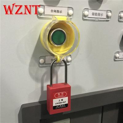 China Made of resin material NT-B04 22mm emergency 22mm switch push button transparent high strength glass transparent lockout stop with safety cover device for sale