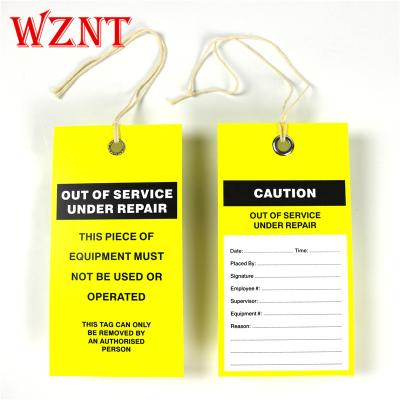 China OEM Synthetic Paper Custom Paper NT-T05 OUT OF SERVICE Security Tags Lockout Sign for sale