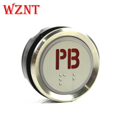 China AK-22B PB 1 2 3 4 5 Sign Elevator Braille Red Push Button Switch 24VDC 37mm for sale